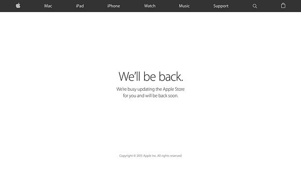 Thông báo đóng cửa trên Apple Store