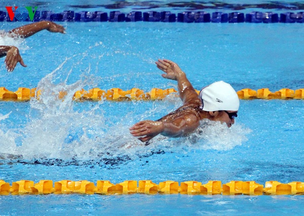 Ánh Viên là người phá kỷ lục đầu tiên tại SEA Games 28 (Ảnh VOV)