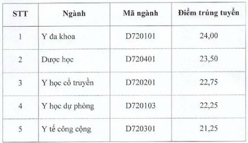 Nhiều trường khối Y dược công bố điểm chuẩn nguyện vọng bổ sung đợt 1 - Ảnh 2.