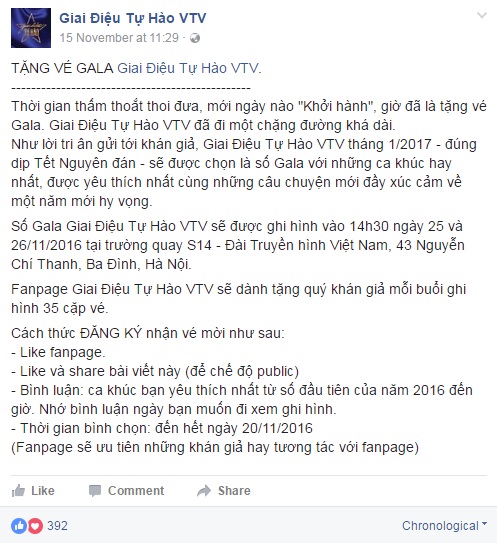 Cơ hội nhận vé xem trực tiếp Gala Giai điệu tự hào - Ảnh 1.