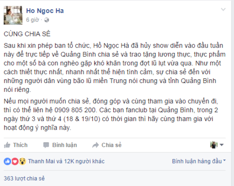 Nghệ sĩ Việt kêu gọi quyên góp hướng về miền Trung - Ảnh 1.