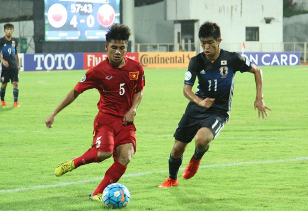 VCK U16 châu Á 2016: U16 Việt Nam thua U16 Nhật Bản 0-7 - Ảnh 1.