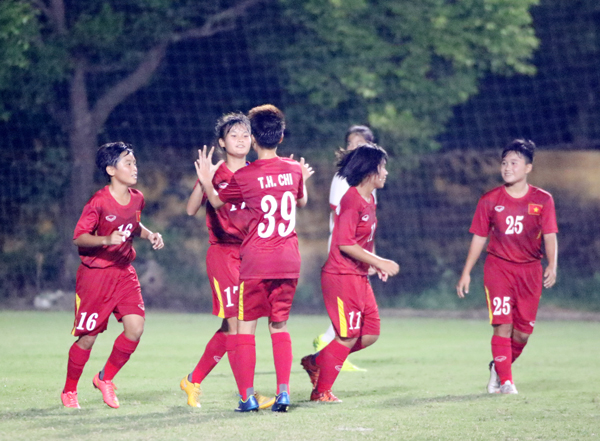 U16 nữ Việt Nam chia tay vòng loại giải châu Á 2017 bằng trận thắng 5-0 - Ảnh 3.