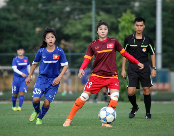 U19 nữ Quốc gia hoàn tất cữ dượt cuối cùng trước thềm VL U19 nữ châu Á 2017 - Ảnh 3.