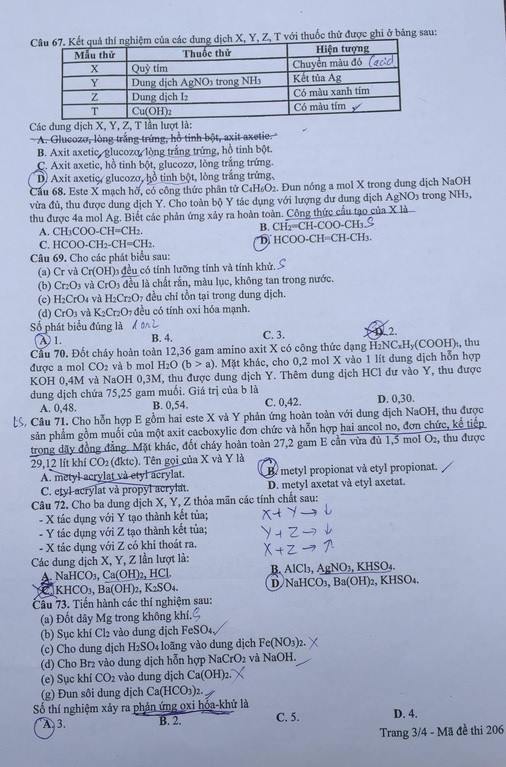 Đề thi tổ hợp môn Khoa học tự nhiên (Vật lý, Hóa, Sinh) của kỳ thi THPT Quốc gia 2017 - Ảnh 12.