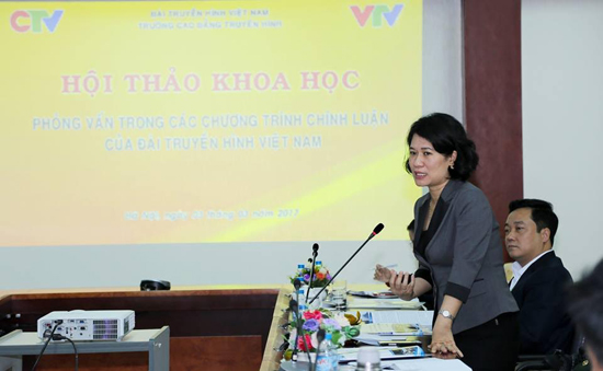 Trường CĐTH tổ chức Hội thảo “Phỏng vấn trong các chương trình chính luận của Đài THVN” - Ảnh 4.
