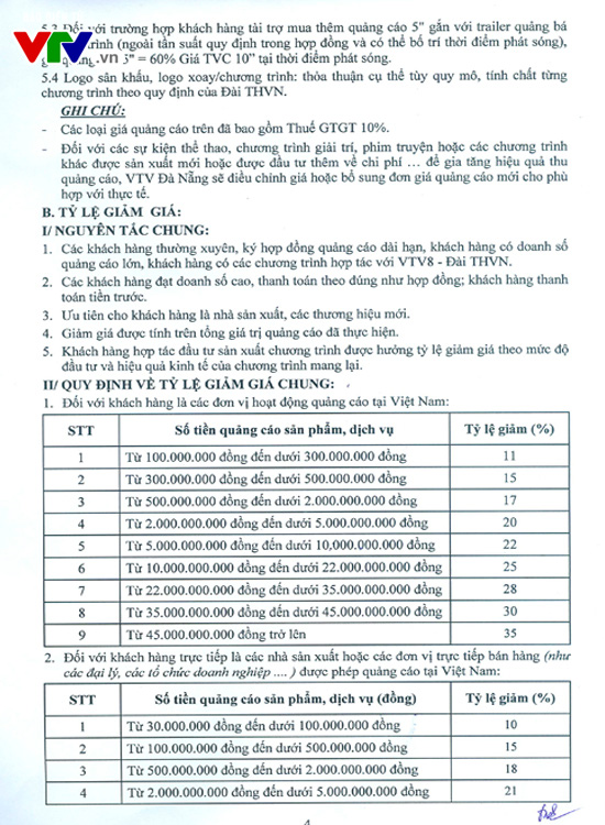 Bảng giá Quảng cáo trên kênh VTV8 (áp dụng từ ngày 1/1/2017) - Ảnh 4.