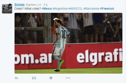 Lionel Messi đá phạt đẹp như mơ vào lưới Colombia - Ảnh 7.