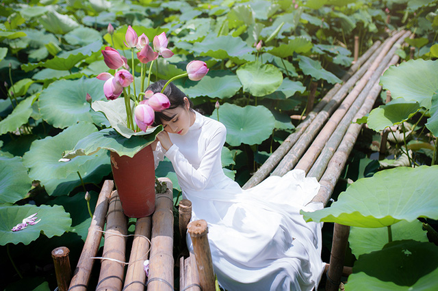 Nữ sinh Bưu chính viễn thông thích đọc sách, yêu hoa sen - Ảnh 10. Nữ sinh Bưu chính viễn thông thích đọc sách, yêu hoa sen - Ảnh 10.