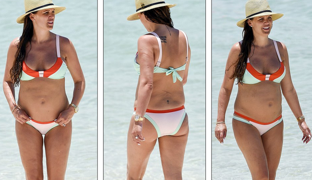 Hoa hậu Danielle Lloyd tự tin diện bikini trong lần mang bầu thứ 4 - Ảnh 10.