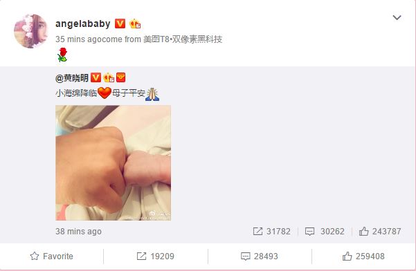 Angelababy đã sinh con trai đầu lòng - Ảnh 1.