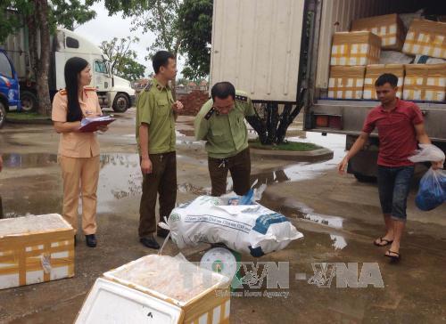 Thanh Hóa: Bắt giữ xe chở 4,5 tấn nội tạng bốc mùi hôi thối - Ảnh 1.