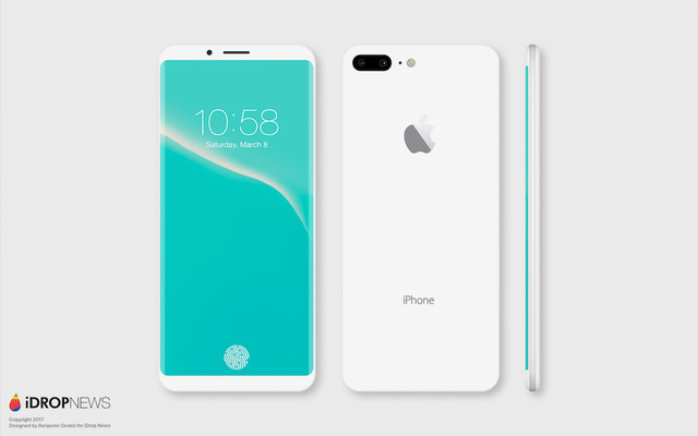 Mãn nhãn với concept iPhone 8 phiên bản Jet White - Ảnh 1.