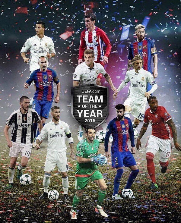 La Liga thống trị đội hình xuất sắc nhất năm 2016 của UEFA - Ảnh 1.