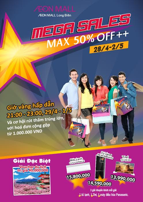 Người dân Hà thành ăn chơi hết cỡ với Mega Sales tại AEON MALL Long Biên - Ảnh 1.