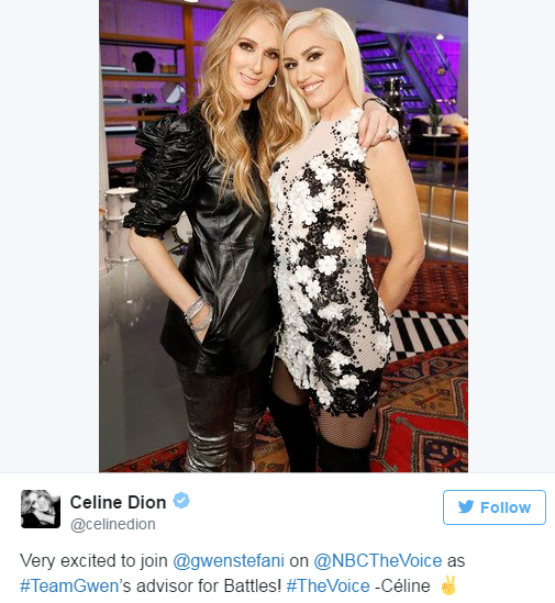 Gwen Stefani hợp lực cùng Celine Dion ở The Voice - Ảnh 1.