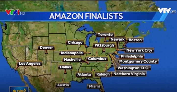 Cuộc chạy đua giành quyền đặt trụ sở Amazon bước vào giai đoạn “nước rút”