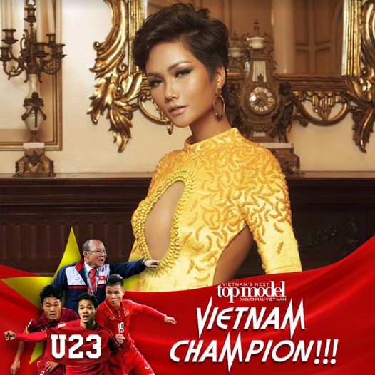 Hoa hậu HHen Niê cùng dàn mẫu Vietnams Next Top Model dự đoán tỉ số CK U23 Việt Nam - U23 Uzbekistan - Ảnh 1.