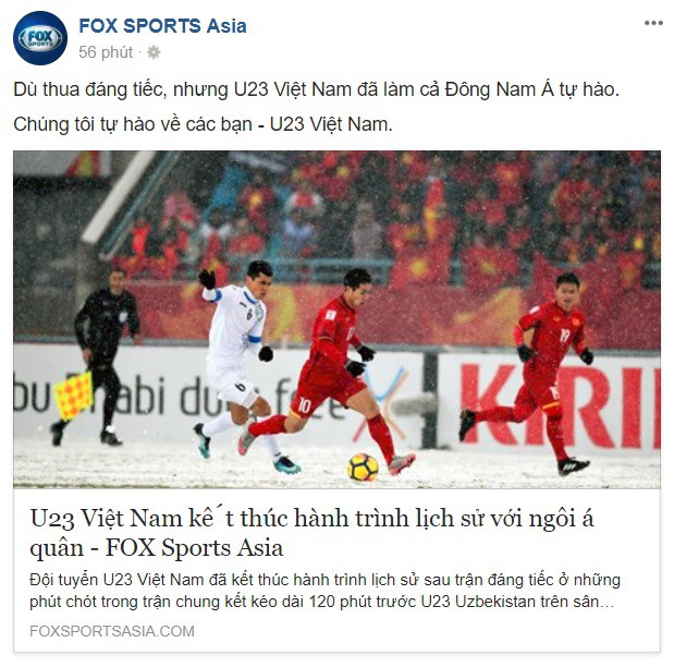 Fox Sports châu Á: U23 Việt Nam đã làm cả Đông Nam Á tự hào - Ảnh 2.