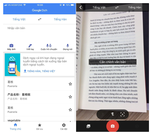 Google Translate đã hỗ trợ dịch tiếng Việt qua camera - Ảnh 1.