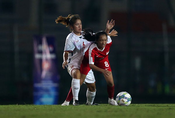 Vòng loại thứ nhất U19 nữ châu Á 2019: U19 nữ Việt Nam dễ dàng thắng 11-0 trước U19 nữ Singapore - Ảnh 2.