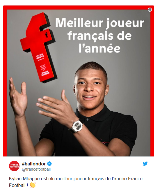 Mbappe vượt Varane, Griezmann giành giải Cầu thủ xuất sắc nhất nước Pháp 2018 - Ảnh 1.