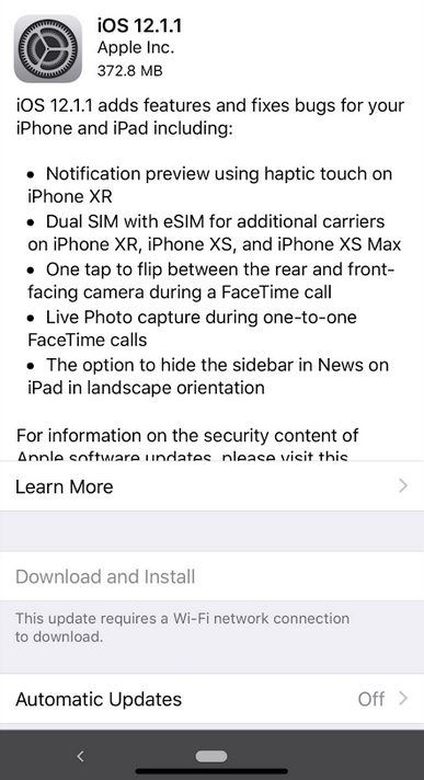 Cập nhật iOS 12.1.1: Chuyển camera FaceTime chỉ với một cái chạm tay - Ảnh 1.