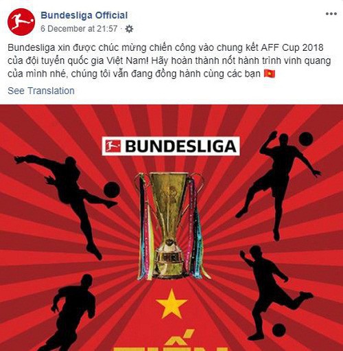 Bundesliga chúc mừng thành công của Đội tuyển Việt Nam - Ảnh 1.