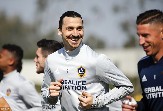 Ibrahimovic rạng rỡ trong buổi tập đầu tiên tại LA Galaxy - Ảnh 1.