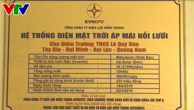 Tổng công ty Điện lực miền Trung trang bị hệ thống điện mặt trời cho trường học Quảng Nam - Ảnh 2.