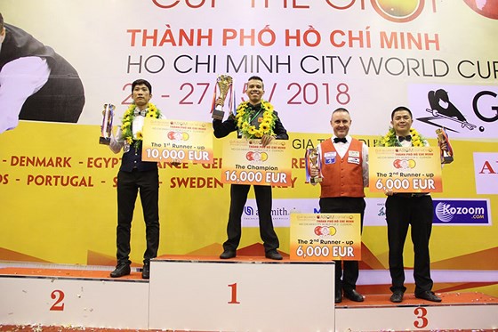 Trần Quyết Chiến lần đầu vô địch World Cup carom 3 băng - Ảnh 2.