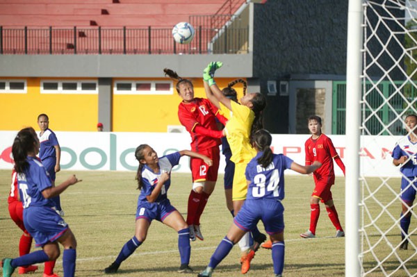 Bảng A U16 nữ ĐNA 2018: U16 Việt Nam thắng cách biệt U16 Philippines - Ảnh 1.