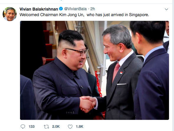 Hình ảnh đầu tiên của nhà lãnh đạo Triều Tiên Kim Jong-un ở Singapore - Ảnh 1.