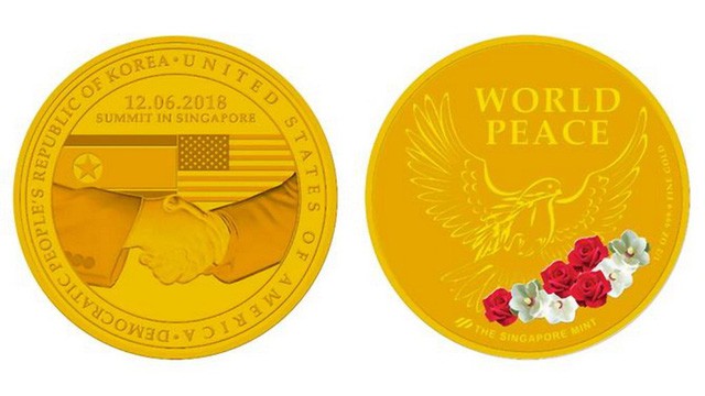 Singapore ra mắt huy hiệu kỷ niệm hội nghị thượng đỉnh Trump-Kim - Ảnh 1. Singapore ra mắt huy hiệu kỷ niệm hội nghị thượng đỉnh Trump-Kim - Ảnh 1.