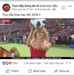 Tình trạng vi phạm bản quyền FIFA World Cup™ 2018 xuất hiện tràn lan trên Facebook, Youtube... - Ảnh 5.