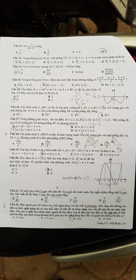 Đề thi trắc nghiệm môn Toán THPT quốc gia 2018 - Ảnh 10.