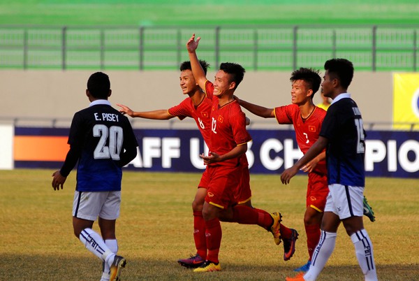 U16 Việt Nam hoàn thành mục tiêu 3 điểm trong trận ra quân tại Giải U16 AFF 2018 - Ảnh 1.