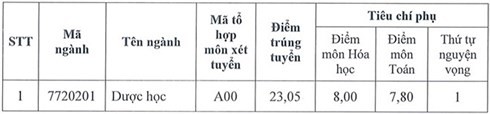 Ngoài điểm chuẩn, Đại học Dược Hà Nội sử dụng nhiều tiêu chí phụ xét tuyển - Ảnh 1.