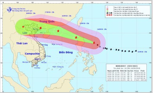 Mangkhut là siêu bão mạnh nhất thế giới đang hoạt động - Ảnh 1.