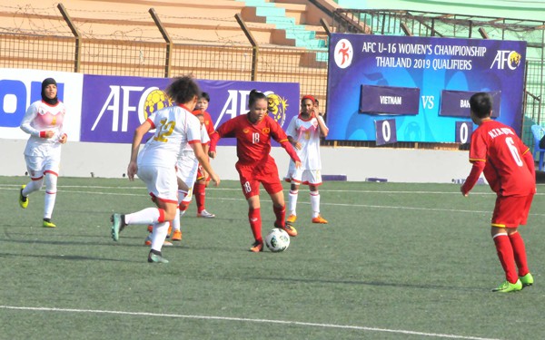 Vòng loại thứ nhất U16 nữ châu Á 2019 (bảng F): Việt Nam thắng đậm Bahrain 14-0 - Ảnh 4.