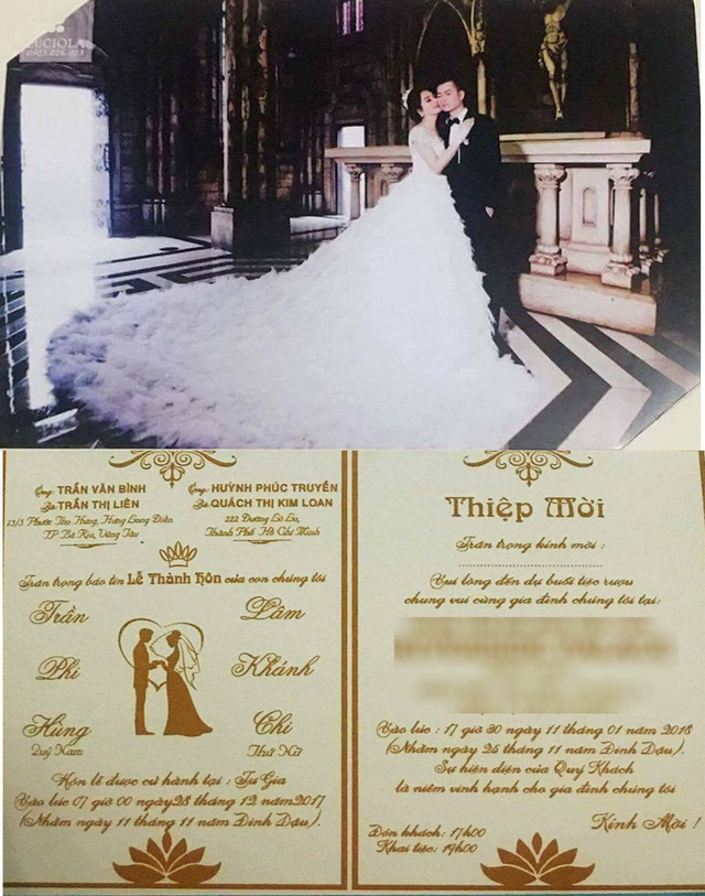 L&acirc;m Kh&aacute;nh Chi h&eacute; lộ thiệp cưới v&agrave; chi tiền tỷ cho v&aacute;y cưới - Ảnh 4.