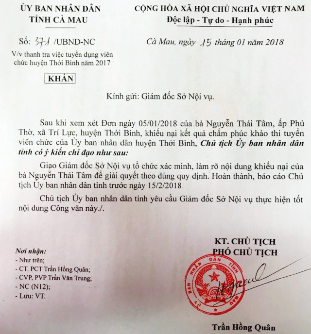 Vụ “thủ khoa” có nguy cơ rớt viên chức: Hủy kết quả chấm phúc khảo - Ảnh 6. Vụ “thủ khoa” có nguy cơ rớt viên chức: Hủy kết quả chấm phúc khảo - Ảnh 6.