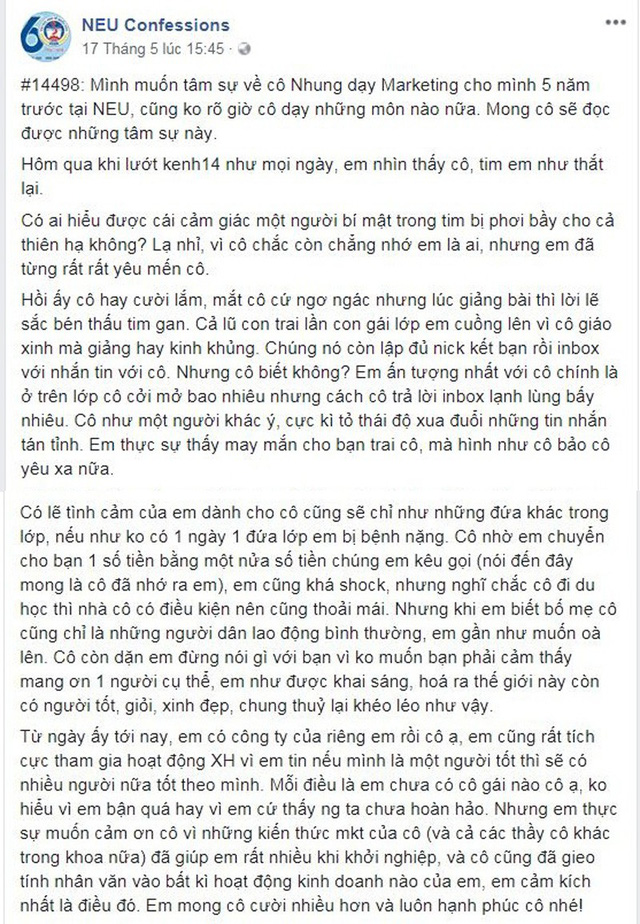 Câu chuyện về nữ giảng viên bí mật dùng tiền lương giúp học trò - Ảnh 2.
