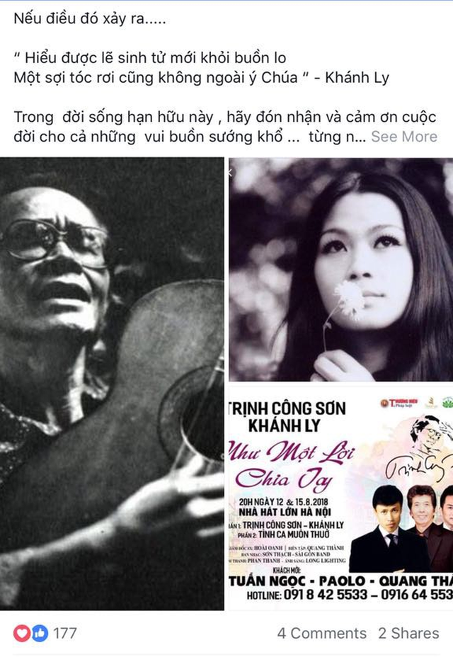 Danh ca Kh&aacute;nh Ly n&oacute;i g&igrave; trước tin đồn qua đời v&agrave;o tối 9/7? - Ảnh 2.
