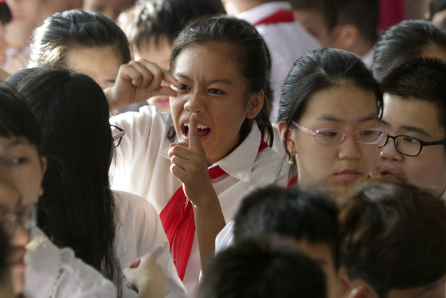 Lễ khai giảng đặc biệt của học sinh khiếm thính ở Hà Nội - Ảnh 10. Lễ khai giảng đặc biệt của học sinh khiếm thính ở Hà Nội - Ảnh 10.