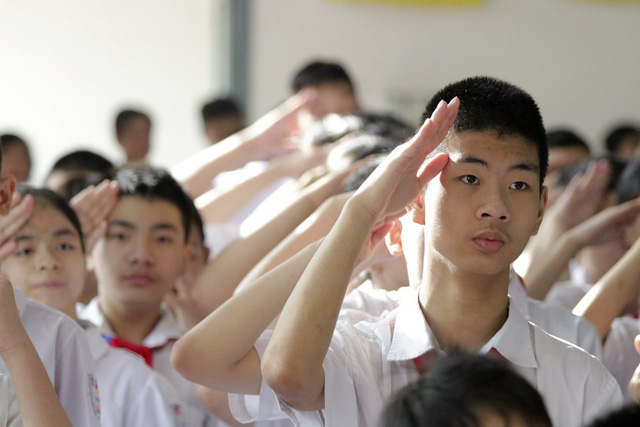 Lễ khai giảng đặc biệt của học sinh khiếm thính ở Hà Nội - Ảnh 18. Lễ khai giảng đặc biệt của học sinh khiếm thính ở Hà Nội - Ảnh 18.