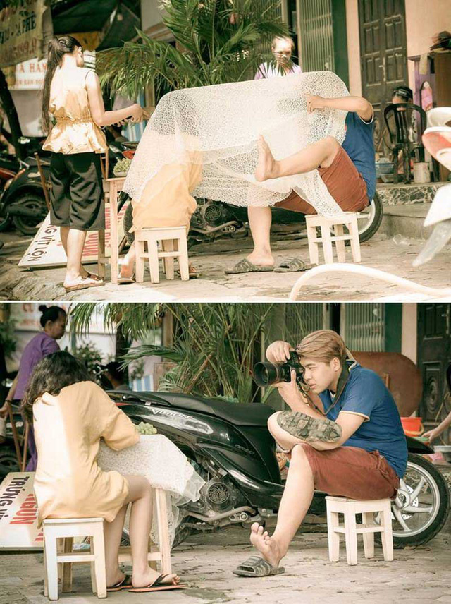Hậu trường thú vị của bộ ảnh xinh như thiên thần của cô bé 14 tuổi xứ Thanh - Ảnh 2.