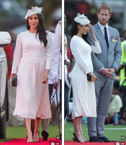 Meghan Markle thanh lịch trong bộ váy xanh - Ảnh 12. Meghan Markle thanh lịch trong bộ váy xanh - Ảnh 12.