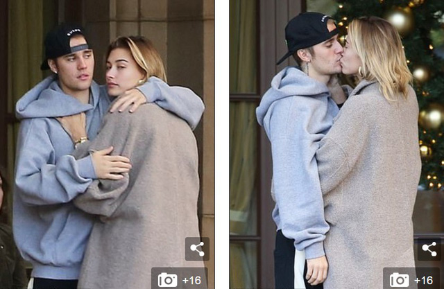 Vợ chồng Justin Bieber hôn nhau trên phố - Ảnh 12.