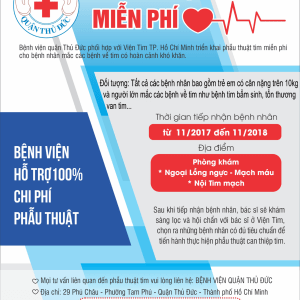 Cơ hội điều trị bệnh lý về tim miễn phí cho bệnh nhân có hoàn cảnh khó khăn - Ảnh 1.